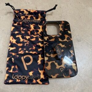 iPhone 14 Pro Loopy Case Tortoise Right Print Phone Case (with bag)
